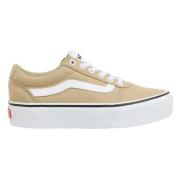 Vans Ward Platform Sneakers Beige, Dam