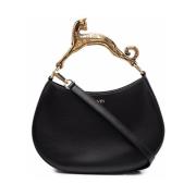 Lanvin Katt Handtag Hobo Väska Black, Dam