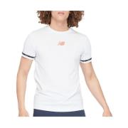 New Balance Kortärmad T-shirt Vit Polyknit White, Herr