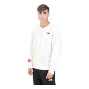 The North Face Oversized Vit Crewneck Sweater White, Herr