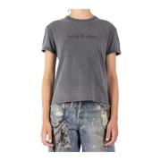 Acne Studios Grå Bomull T-shirt Cl0302 Gray, Dam