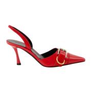 Givenchy Voyou slingbacks i läder Red, Dam