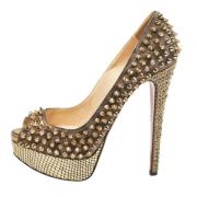 Christian Louboutin Pre-owned Pre-owned Tyg klackskor Gray, Dam