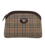 Burberry Vintage Pre-owned Canvas kuvertvskor Beige, Dam