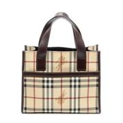 Burberry Vintage Pre-owned Belagd canvas totevskor Beige, Dam