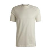 Boss Avslappnad Bomull T-shirt White, Herr