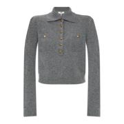 Chloé Polo Sweater Gray, Dam