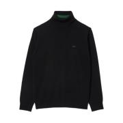 Lacoste Merinoull Hög Hals Pullover Black, Herr