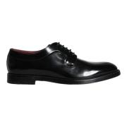 Dolce & Gabbana Svarta Kalvläder Derby Herrskor Black, Herr