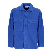 Obey Sherpa Krage Knappad Skjortjacka Blue, Herr