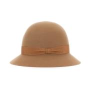 Helen Kaminski Merinoull Cloche Hatt Beige, Dam