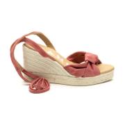 Manebí Snygga Wedge Espadrilles med Knutdetalj Pink, Dam