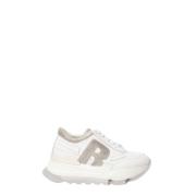 Rucoline Vit Silver Läder Sneakers White, Dam