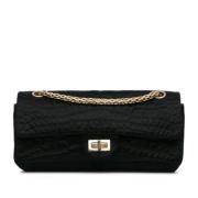 Chanel Vintage Pre-owned Tyg axelremsvskor Black, Dam