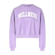 Sporty & Rich Ivy Cropped Crewneck för Wellness Purple, Dam