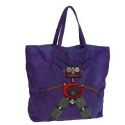 Prada Vintage Pre-owned Nylon totevskor Purple, Dam