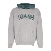 Usual Broderad Logga Hoodie Grå/Grön Gray, Herr