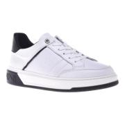 Baldinini Trainers in white leather and tumbled leather White, Herr