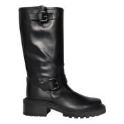 Via Roma 15 Svart Biker 3/4 Boot Black, Dam