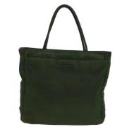 Prada Vintage Pre-owned Tyg totevskor Green, Dam