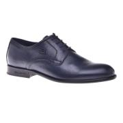 Baldinini Lace-up in dark blue tumbled leather Blue, Herr