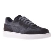 Baldinini Textil- och mockasneakers Gray, Herr