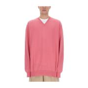 Comme des Garçons Ull Jersey Tillverkad i Japan Pink, Herr