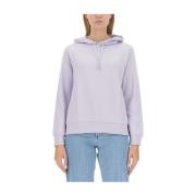 A.p.c. Logo Sweatshirt Regular Fit 100% Bomull Purple, Dam