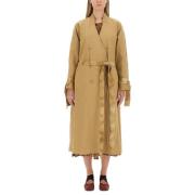 UMA Wang Stilfull Oversized Bomull Linne Kappa Beige, Dam