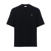 Maison Kitsuné Svart Oversize Tonal Rävhuvud Black, Herr