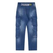 Barrow Sweatpants i denim effekt Blue, Unisex