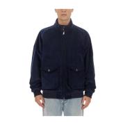 Baracuta Räfflad Bomulls Jacka Blue, Herr