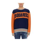 Dsquared2 Logo Ull Jersey Regular Fit Made in Italy Multicolor, Herr