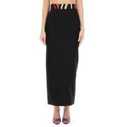 Emilio Pucci Italiensk Crepe Kjol Black, Dam