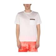 Paul Smith Randig T-shirt med bröstficka White, Herr