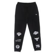 New Era NBA Logo Sweatpants Tracksuit Svart Black, Herr