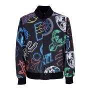 New Era NBA All Over Print Bomber Jacket Multicolor, Herr