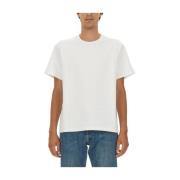 Alexander McQueen Bomull Regular Fit T-shirt Tillverkad i Italien Whit...