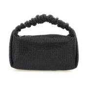 Alexander Wang Krullad Topp Handtag Mini Scrunchie Väska Black, Dam