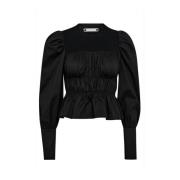 Co'Couture Elegant Bustier Blus i Svart Black, Dam