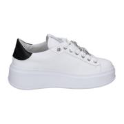 Gio+ Läder dam sneakers White, Dam