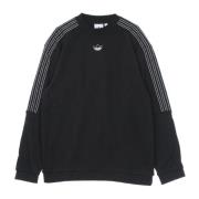 Adidas Svart lätt crewneck sweatshirt med logotyp Black, Herr