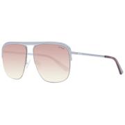 Guess Gunmetal Aviator Solglasögon med Bruna Linser Gray, Unisex