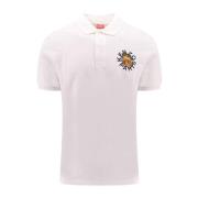 Kenzo Vit Slim Fit T-shirt med broderad patch White, Herr