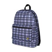 Lyle & Scott Check ryggsäck Blue, Unisex