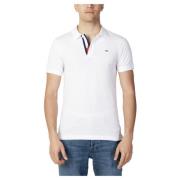 Tommy Jeans Slim Placket Polo Vår/Sommar Kollektion White, Herr