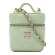 Chanel Vintage Pre-owned Tyg handvskor Green, Dam