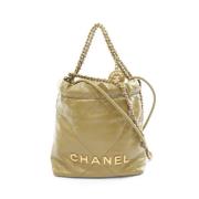 Chanel Vintage Pre-owned Laeder axelremsvskor Green, Dam