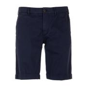 40Weft Blå Chino Bermuda Shorts Blue, Herr