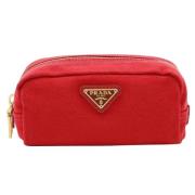 Prada Vintage Pre-owned Tyg kuvertvskor Red, Dam